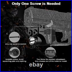 Red Green Blue Purple Laser Beams with 600 Lumens Flashlight for Pistols, 3 In1