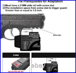 Red Green Blue Purple Laser Beams with 600 Lumens Flashlight for Pistols, 3 In1