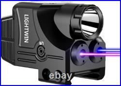 Red/Green/Blue/Purple Laser Beams with 800 Lumens Flashlight for Pistols, 3 i