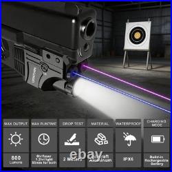 Red/Green/Blue/Purple Laser Beams with 800 Lumens Flashlight for Pistols, 3 i