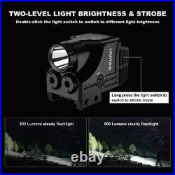 Red/Green/Blue/Purple Laser Beams with 800 Lumens Flashlight for Pistols, 3 i