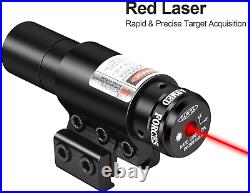 Reflex Dot Gun Sight Laser Scope Optics Rifle Dual Red Green 20mm Mount 3-in-1