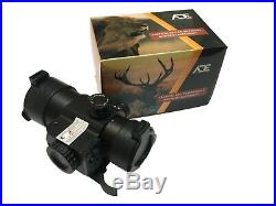 Reflex Red Dot Sight with Red Laser and Built in Quick Detach Picatinny Mount