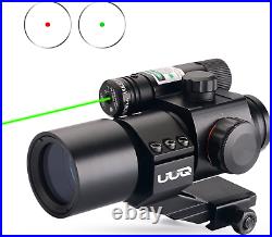 Rifle Combo Gun Sight Red Green Dot Laser Shotgun Optics Scope Picatinny Mount