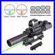 Rifle Scope Combo 4-in-1 Rangefinder Red & Green Dot Sight Laser, 14 Slots Riser