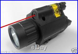 Rifle Tactical 200 Lumen CREE LED FlashLight + RED Laser Sight + Pressure Switch