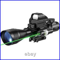 Riflescope Combo Dual Illuminated Optic Laser Sight Reticle Red Green Dot Sight