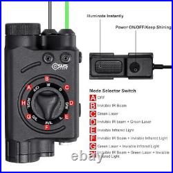 SMSlaser Rechargeable Infrared IR Laser+ Visible Laser Sight + 1200 Lumens In