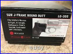 S&W Logo-Crimson Trace LG305 Rubber Laser Grip- from Smith & Wesson 642 J frame