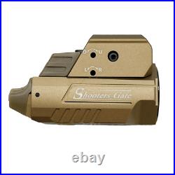 Shooters Gate HMGL 800lm Rechargeable Pistol Green Laser Light with Strobe -Tan