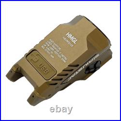 Shooters Gate HMGL 800lm Rechargeable Pistol Green Laser Light with Strobe -Tan