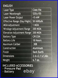 Sightmark LoPro Mini Green Laser Sight SM25016DE Dark Earth