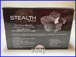 Stealth Tactical Reflex Red/Green Dot 1x33 Illuminated Halo Sight / Laser NEW