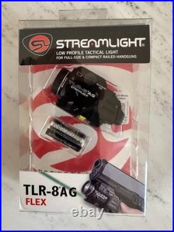 Streamlight TLR-8AG Flex Gun Mount White LED Flashlight with Green Laser 69434