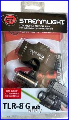 Streamlight TLR-8 G Sub 500 Lumen Tactical Light Green Laser Glock 43X/48 69431 Streamlight TLR-8 G Sub 500 Lumen Tactical Light Green Laser Glock 43X/48 69431