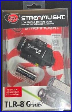 Streamlight TLR-8 G Sub 500 Lumen Tactical Light Green Laser Glock 43X/48 69431