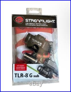 Streamlight TLR-8 G Sub 500 Lumen Tactical Light Green Laser Glock 43X/48 69431 Streamlight TLR-8 G Sub 500 Lumen Tactical Light Green Laser Glock 43X/48 69431
