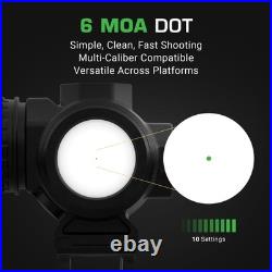 Swampfox Raider 1X20 Micro Prism Sight Green/Red 6 MOA Dot and BRC Reticle Scope