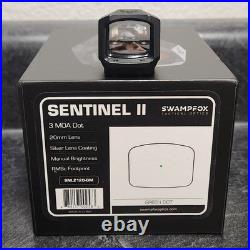 Swampfox Sentinel II 3MOA Green Dot RMSc Footprint with Back Up Sight EDC Optic