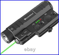 TOUGHSOUL Mlok Picatinny Tactical Flashlight Green Red Laser Sight Combo, 2400 L