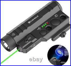 TOUGHSOUL Mlok Picatinny Tactical Flashlight Laser Sight Combo, 2400 Lumen Max L