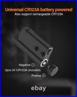 TOUGHSOUL Mlok and Picatinny Mounted Tactical Flashlight Green Laser Red Laser