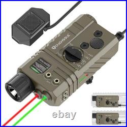 TOUGHSOUL Mlok and Picatinny Mounted Tactical Flashlight Green/Red Laser 3 in 1