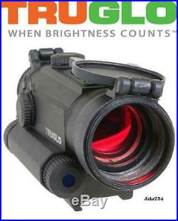 TRUGLO Tru-Tec 30mm Red Dot Sight withRed Laser, 2 MOA Reticle, Black TG8130RN