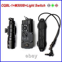 Tactical CQBL-1 Green Laser IR Aiming Sight+M300B M600B Flashlight +Dual Switch Tactical CQBL-1 Green Laser IR Aiming Sight+M300B M600B Flashlight +Dual Switch