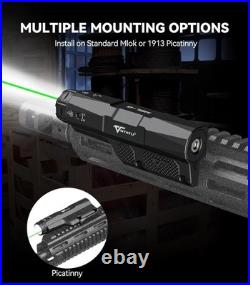 Tactical Flashlight Green Laser Combo USB Rechargeable