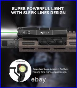 Tactical Flashlight Green Laser Combo USB Rechargeable