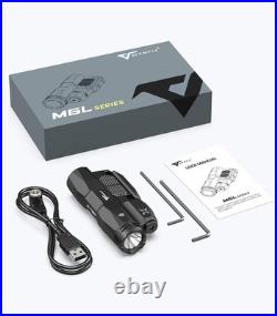 Tactical Flashlight Laser Combo 2400 Lumens Green Laser