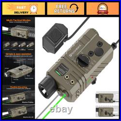 Tactical Flashlight with Green Laser & IR Laser 1600 Lumen Combo for Rifle