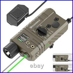 Tactical Flashlight with Green Laser & IR Laser 1600 Lumen Combo for Rifle