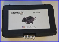 Tactical Green Laser Sight with 200LM LED Light Combo FL2000 Rail Mount Black