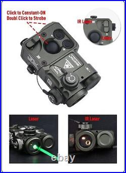Tactical Hunting Metal Red Green IR Laser Strobe Sight PEQ Aiming Device Airsoft