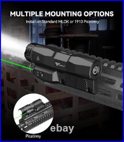 Tactical LED Flashlight & Green Laser Combo 2400 Lumens with USB Recharge Tactical LED Flashlight & Green Laser Combo 2400 Lumens with USB Recharge