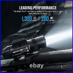 Tactical Light Baldr Pro R Rechargeable Green Laser Sight 1350-lumen, Black