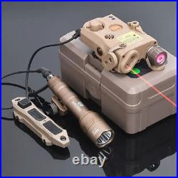 Tactical PEQ 15 IR Illuminator Red Green Blue IR Laser Aiming Sight Flashlight