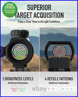 Tactical Rifle Scope Combo 3-9X32 Red Dot Green Laser for Picatinny Rail