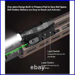 Tactical Strobe Light Green Laser Combo USB Rechargeable