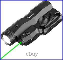 Tactical Strobe Light Green Laser Combo USB Rechargeable