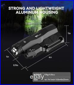 Tactical Strobe Light Green Laser Combo USB Rechargeable
