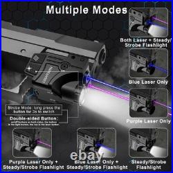 USB Rechargeable Laser Sight & Flashlight Combo 8 Modes, Lightweight Design
