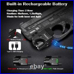 USB Rechargeable Laser Sight & Flashlight Combo 8 Modes, Lightweight Design