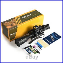 UUQ 4-16x50 AO Rifle Scope With GREEN Laser, Holographic dot sight & Flash Light