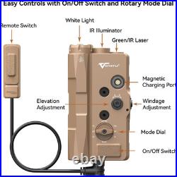 V848 Laser Light Combo, Green/IR Laser 1700LM Flashlight/IR Illuminator