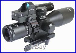 Vector Optics 2.5-10x40 Riflescope+Green Laser Sight+Red Dot Scope+Mount Combo