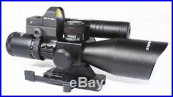 Vector Optics 2.5-10x40 Riflescope+Green Laser Sight+Red Dot Scope+Mount Combo