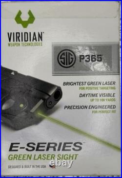 Viridian E-SERIES Green Laser Sight For Sig Sauer P365 Pistols #912-0030 Viridian E-SERIES Green Laser Sight For Sig Sauer P365 Pistols #912-0030